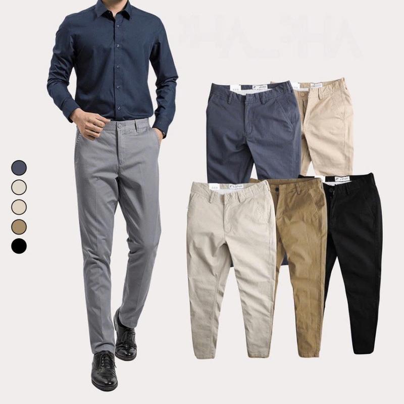 Quần kaki nam công sở cao cấp ống suông chất dày dặn co giãn tốt EENIDO Menswear Pants