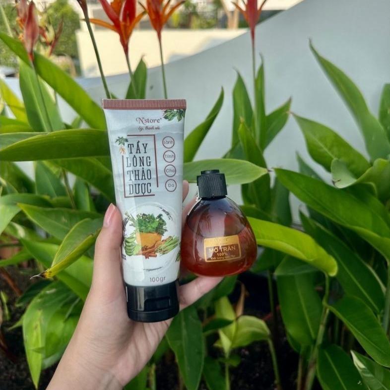 Combo triệt lông Nstore + Mỡ trăn nguyên chất + kem tẩy lông thảo dược Dịu Nhẹ Cho Da Waxing DATE MỚI  Women Nữ - Cosmetics Tất cả các loại da Kiểm soát dầu Có nguồn gốc tự nhiên mặtnạ thaicừu tayte baochet mask b5 đất sét trắng tẩy tế bào chết