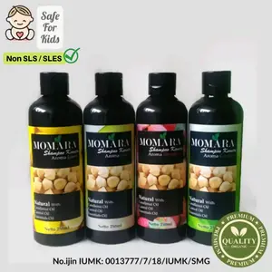 Shampoo Kemiri MOMARA Organic Non SLS / SLES Ukuran 250ml shampoo anti ketombe