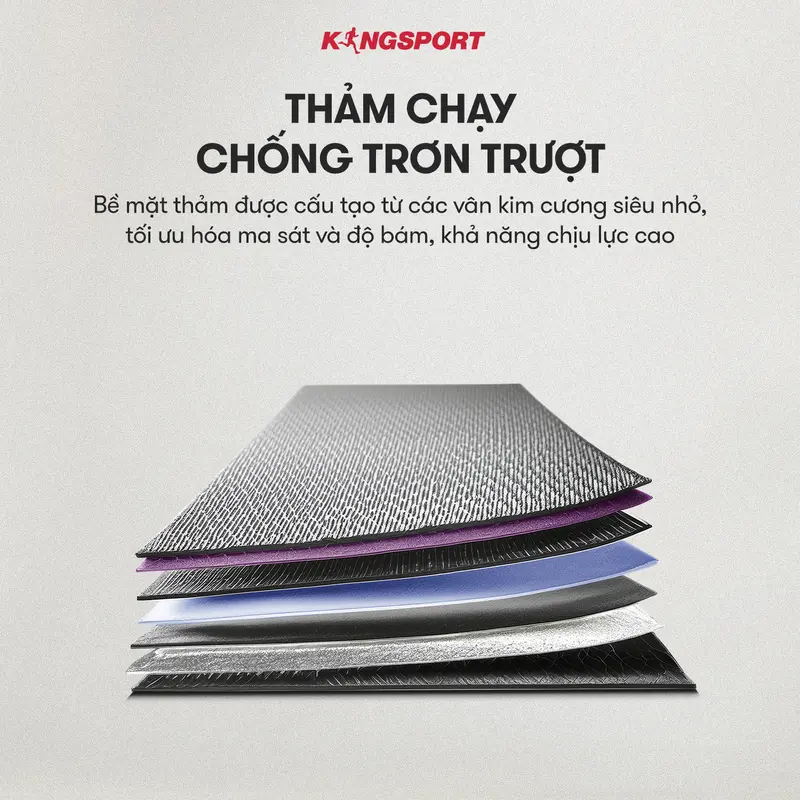 Livestream| Máy chạy bộ KINGSPORT KS-2059 New nâng dốc tự động 18%, tốc độ tối đa 18km/h, kèm đai massage và thanh gập bụng 5
