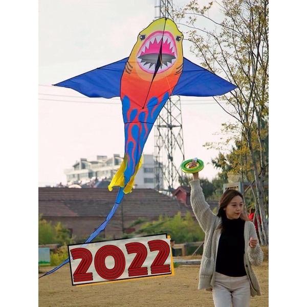 COMBO 1 TẶNG 1 - Diều CÁ MẬP 2022 + Tặng tay cầm thả diều lớn 150 Mét dây - ẢNH THẬT