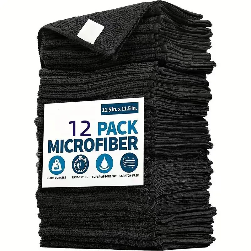 Dishwashing cloth, black fiber cloth, kitchen cleaning cloth, multifunctional cleaning cloth, car wiping cloth, car cleaning towel
