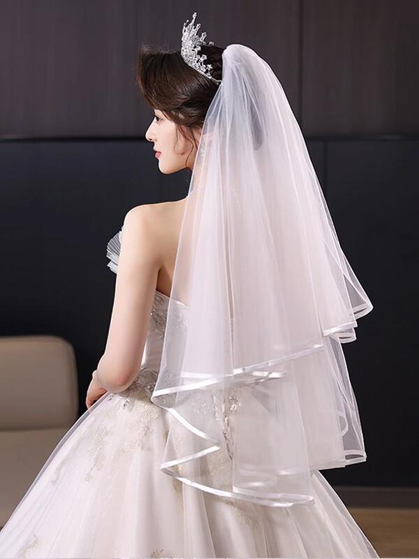 Product Introduction of Bride, Wedding Dress, Marriage Certificate Registration, Small Headdress, French Simple Proposal, Photography Props black  veil  bride lace pakai  gandik  pengantin headdress 6