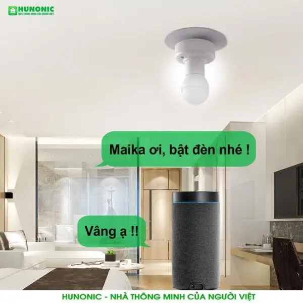 Đui đèn thông minh wifi hunonic điều khiển bật/tắt bóng đèn từ xa qua điện thoại 5