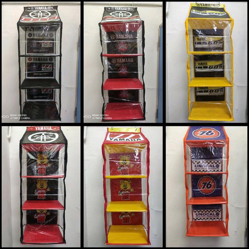 Rak helmet motor yamaha honda arai kyt shoei racks serbaguna rak tiga ...