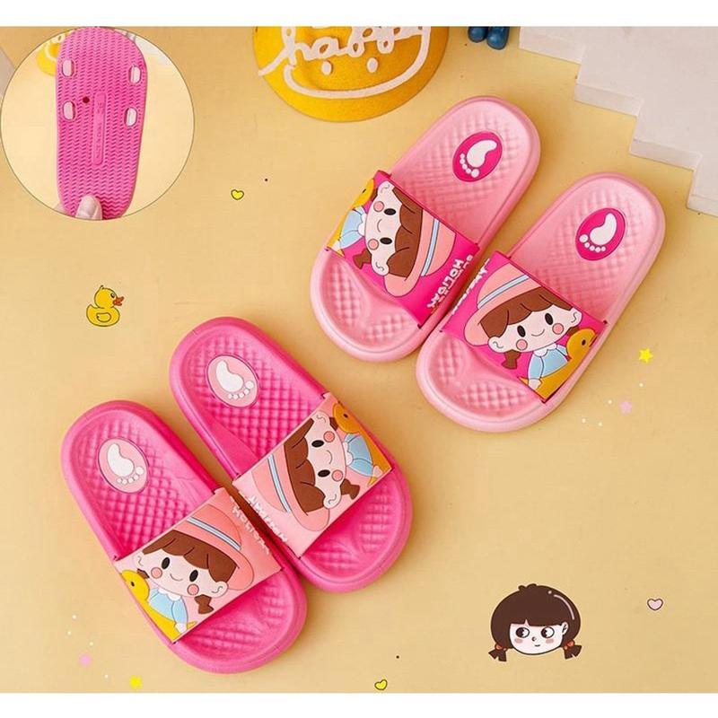 Dép lê quai ngang hình công chúa cho bé gái chất cao su mềm êm chân dép chữ h trẻ em 9 tuổi dép cho bé gái