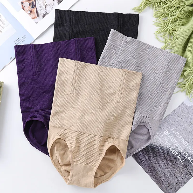 High Waist Postpartum Seamless Belly Contracting Underwear Abdominal Pants Seamless Belly Contracting and Hip Lifting Body-Shaping Pants Women's Shaping Pants