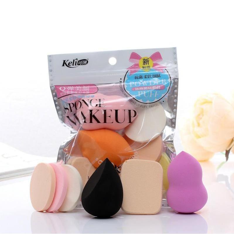 Set 6 Mút Trang Điểm Tán Phấn, kem nền, che khuyết điểm, kem ướt, khô bằng bọt…