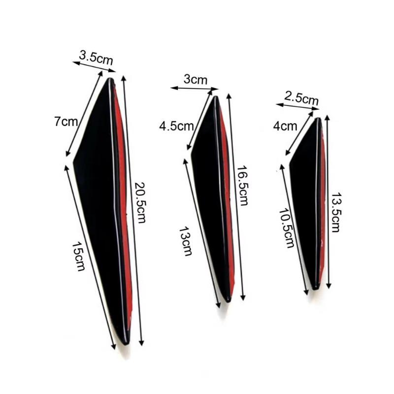 6 Pcs Car Spoiler Splitters Decorative Protect Vehicle Edge Car Tuning Canard Universal Front Bumper Lip Car Accessories 5