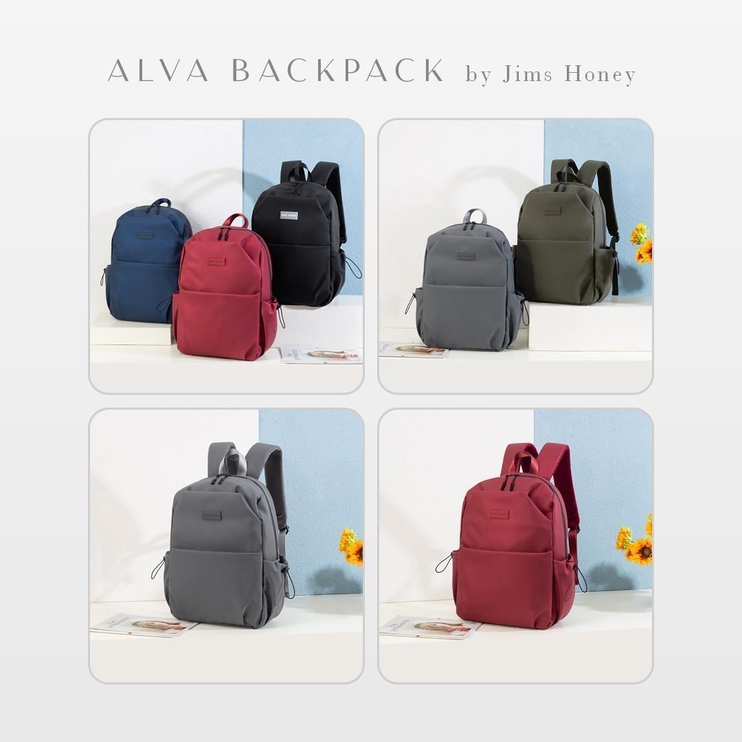 JIMS HONEY Tas Ransel Unisex Pria Wanita ALVA BACKPACK Sekolah Anak SMA Kulit
