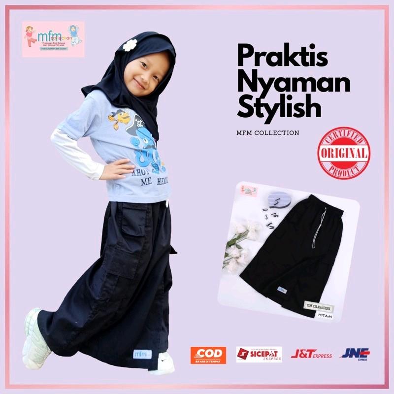 Rok celana outdoor anak bahan drill - Celana rok hiking, pramuka, sekolah, lapangan / Rok celana anak sekolah 5
