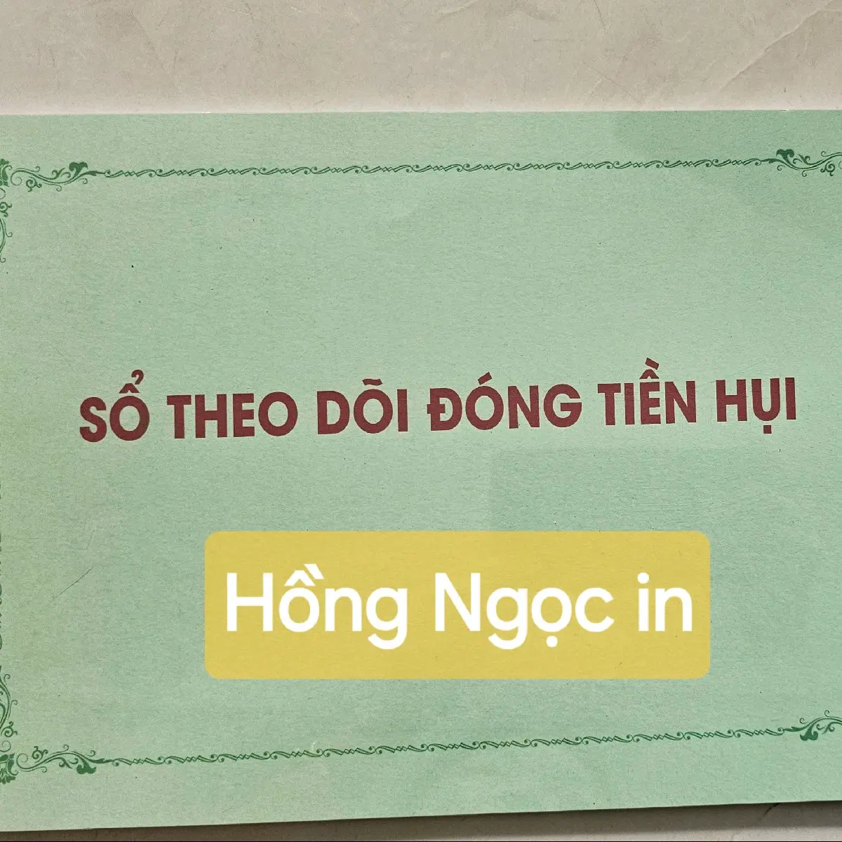 Sổ Theo Dõi Tiền Đóng Hụi kích thước 295x210mm combo 3 quyển
