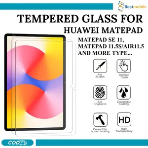 For Huawei MatePad SE 11 inch 2024 Tempered Glass Film MatePad 11.5S AIR11.5/11.5 11'' 2021/2023 10.4 SE Scratch Proof Screen Protector Film Matepad 11 2021 2023 Matepad Pro 11" 2022