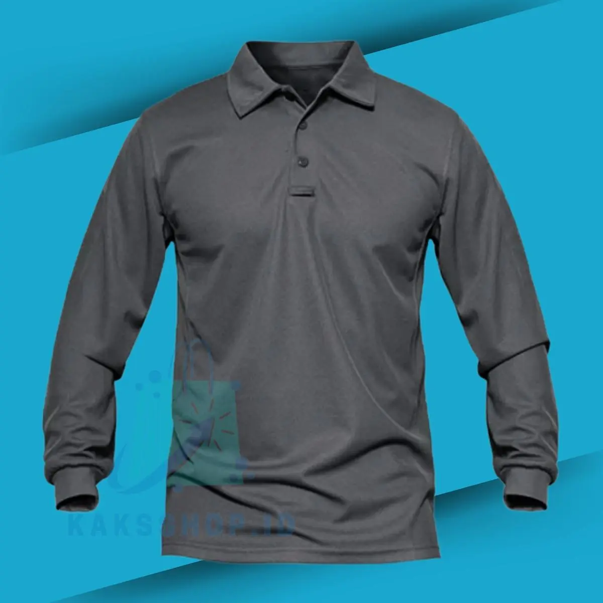 Polo Shirt / Kerah Wangki Kaos Polos Seragaman Pria Dan Wanita Misty Dewasa Atasan Berkerah Warna Maroon Lengan Panjang Fashion Tshirt Pakaian Baju