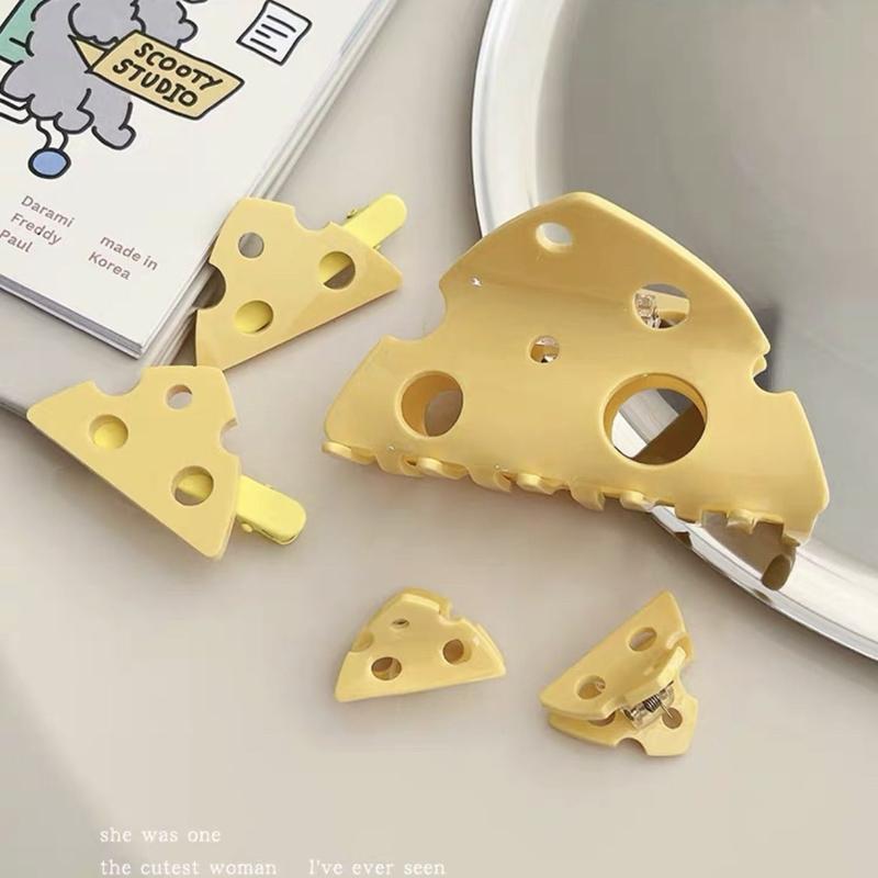 Kẹp Tóc, Dòng Phô Mai Dễ Thương, 3 Cái, Kẹp Tóc Mini Vui Nhộn Kẹp Tóc Bang Hoạt Hình Dễ Thương, Kẹp Bên 3