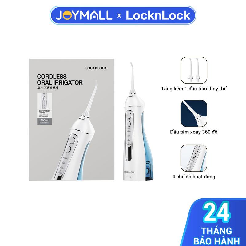Máy Tăm Nước Không Dây LocknLock ENR156BLU 200ml, Hãng - JoyMall