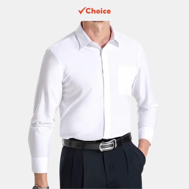 Áo sơ mi nam Choice AHOP21 dài tay cao cấp vải lụa xuất khẩu mềm mịn co giãn nhẹ mặc mát 1
