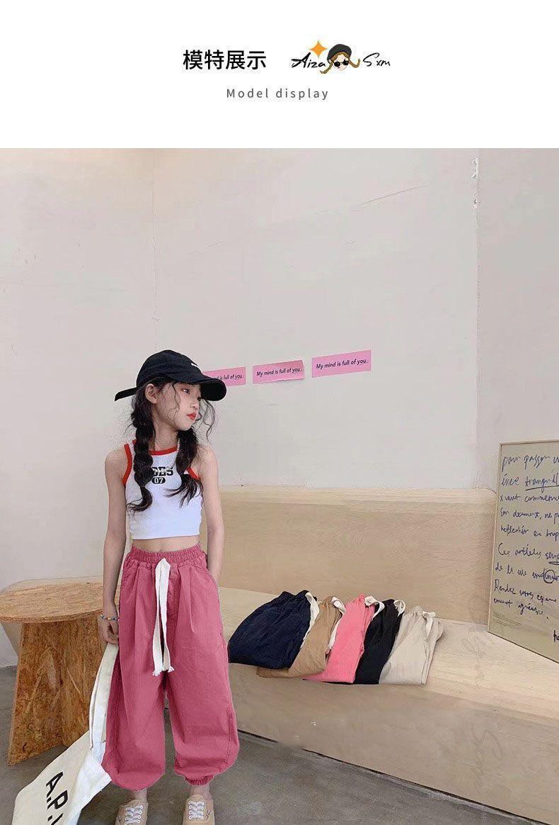 Product Introduction of Stylish Girls' Wide-Leg Cargo Pants - Ultra Comfy, Loose Fit, Perfect for Spring & Summer, Casual Outdoor Activities, Travel, and Daily Wear 5