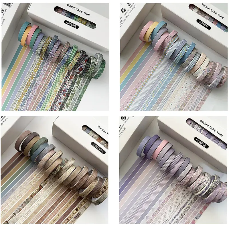 20 Rolls ComboTape Set, Vintage Washi Tape Girls Creative Decoration DIY Tape