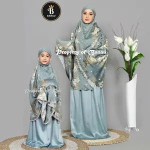 Mukena  Ibu & Anak Sabina 2in1 Silk Motif  Terbaru 2023