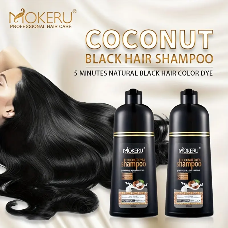[500ml Natural Hair Dye Shampoo] 500ml Coconut Oil Hair Dye Shampoo Natural And Long Lasting Color Hair Dye Shampoo For Women Men Haircare