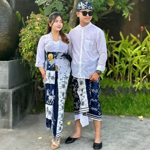 Set Couple kamen + saput + selendang kain tenun blanket motif klasik premium murah