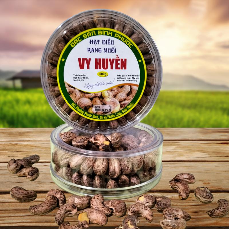 1Kg Hạt điều rang muối xếp hộp loại 1 size a cồ shop vy huyền (2 hộp) bao gồm trọng lượng hộp Snack Ăn Vặt Food Thức Ăn Nuts