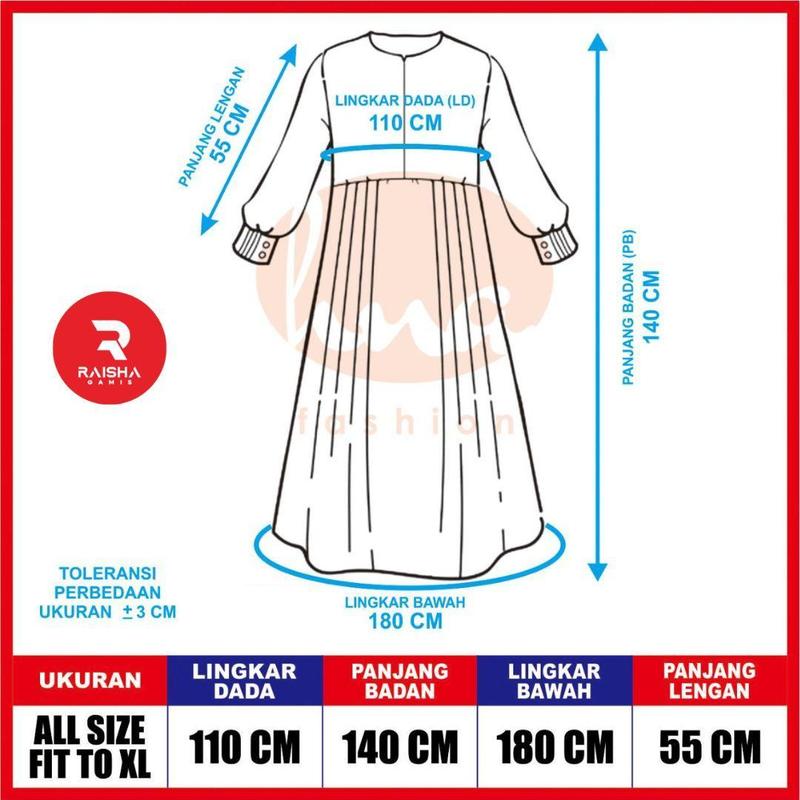 Product Introduction of RAISHA-Jeehan  Dress/ gamis/ Gaun Pesta Wanita Muslim Untuk  Lebaran, Wisuda, Kondangan full tile  brokat simple tebal dan mewah 0