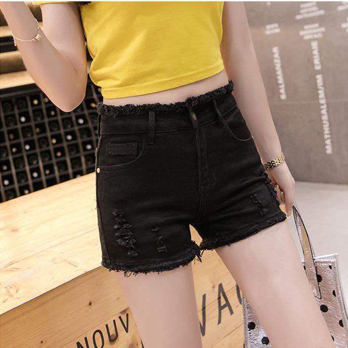 Product Introduction of Quần Kaki Đùi Xước  Nữ Rút Dây Rìa Hông Cạp Cao Hack Dáng - Chất Kaki Co Giãn Tốt Mềm Mịn - Hàng Việt Nam - Pants, Women 6