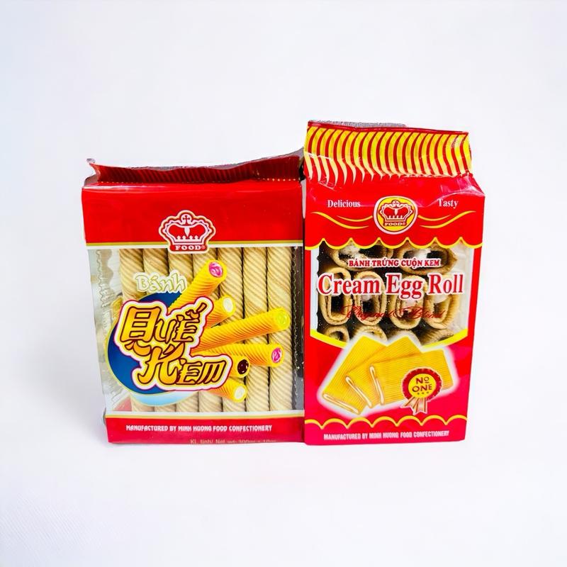Bánh Trứng Cuộn - Bánh Quế Cuộn Kem Minh Hương 150g - 300g