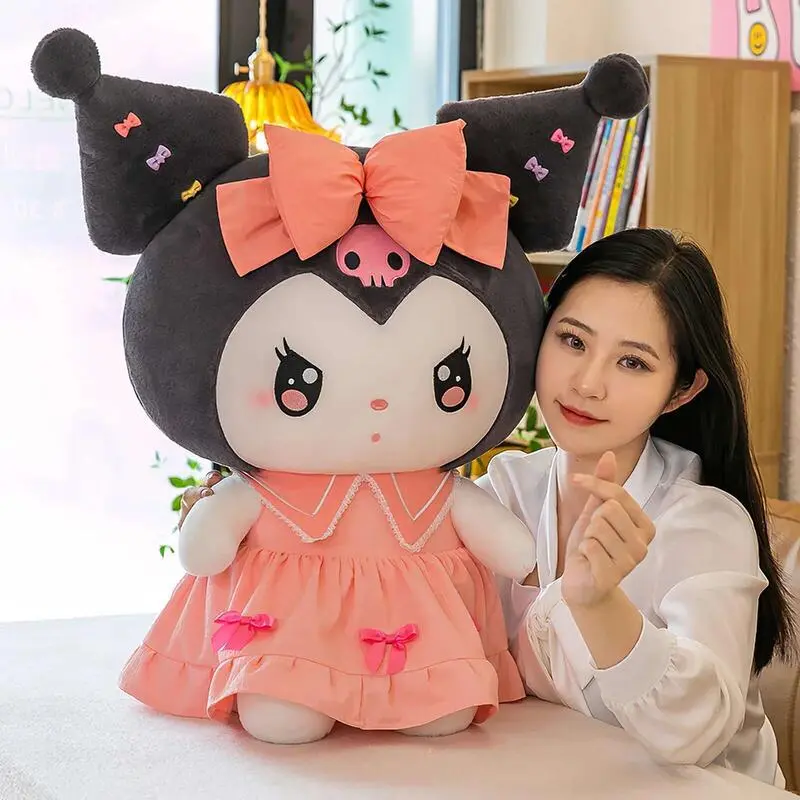 Búp Bê Kuromi Melody Trio Hoạt Hình, Dễ Thương, Váy Nhung, Cỡ 60cm, Thích Hợp Làm Búp Bê Nhồi Bông Công Chúa Lolita, Boneka Mainan Thỏ, Mềm Mại, Lý Tưởng Làm Quà Tặng Cho Bé Gái, Nhồi Bông thỏ  thị  trấn  blindbox gấu  ôm  kuromi set  quà  kuromi  box box