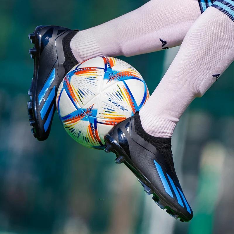 Product Introduction of No.8527 Without-Lace Mens Soccer Shoes SLIP-ON Non-Slip Turf Soccer Cleats for Kids TF/FG Training Football Boots Chuteira Campo 16