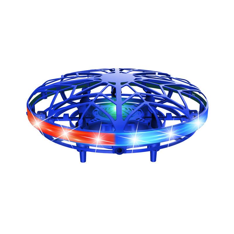 Cross border children's interactive UFO lights up rolling drone toys, induction aircraft, remote-controlled fighter jet 3