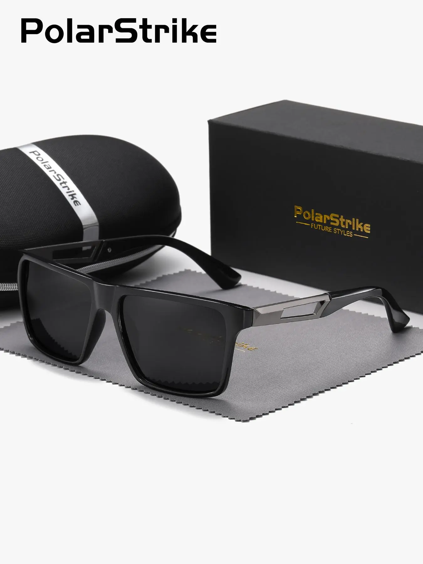 Unisex Simple Style Plain Color Sunglasses, Trendy Casual Flat Top Frame Polarized Sunglasses for Everyday Use, Fashion Accessories for Outdoor Activities