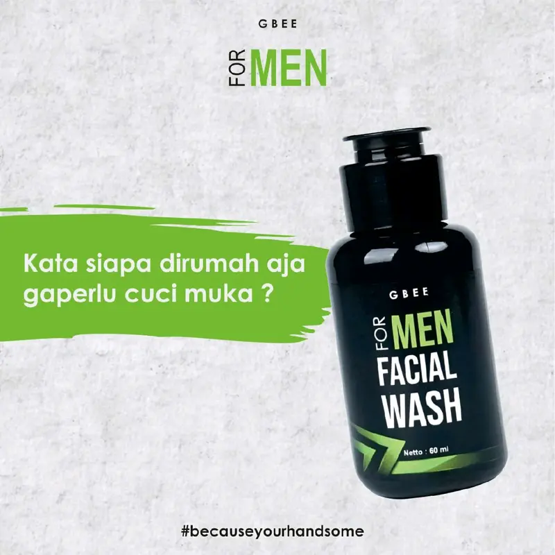 Gbee Glow Beauty Facial Wash Men Sabun Pria Untuk Mengangkat Kotoran Di Wajah 1