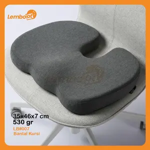 LEMBOOT Bantal Duduk Premium, Memory Foam 100% Dilapisi Beludru yang Lembut untuk Dukungan Punggung
