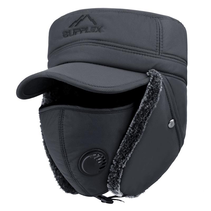 Mũ Phẳng Mùa Đông, Có Che Mặt, Dành Cho Nam Trung Người Già Và Cao Tuổi, Thích Hợp Cho Đạp Xe Và Trượt Tuyết Ngoài Trời, Chống Gió, Mũ Bảo Vệ Tai, Breezes