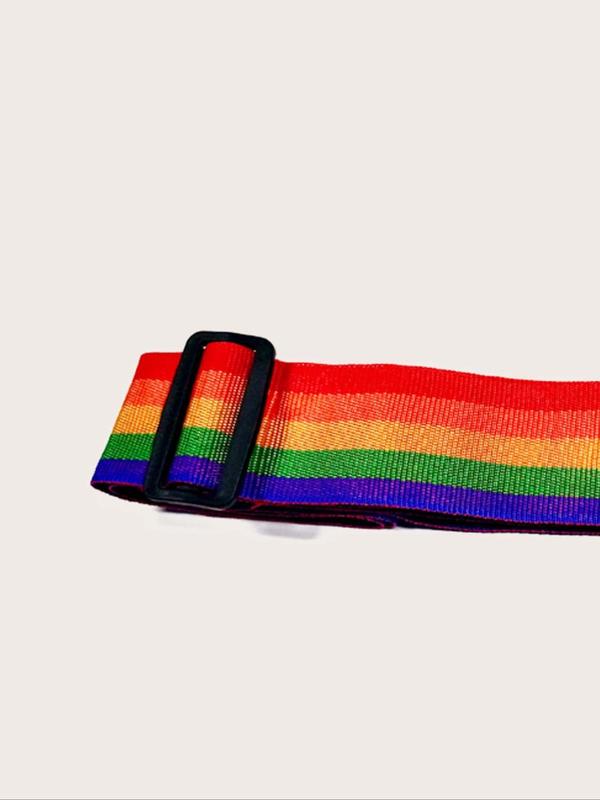 LGBT Portable Rainbow Stripe Print Luggage Strap, Nylon Travel Belt for Suitcase, Bag, Carry-on 6