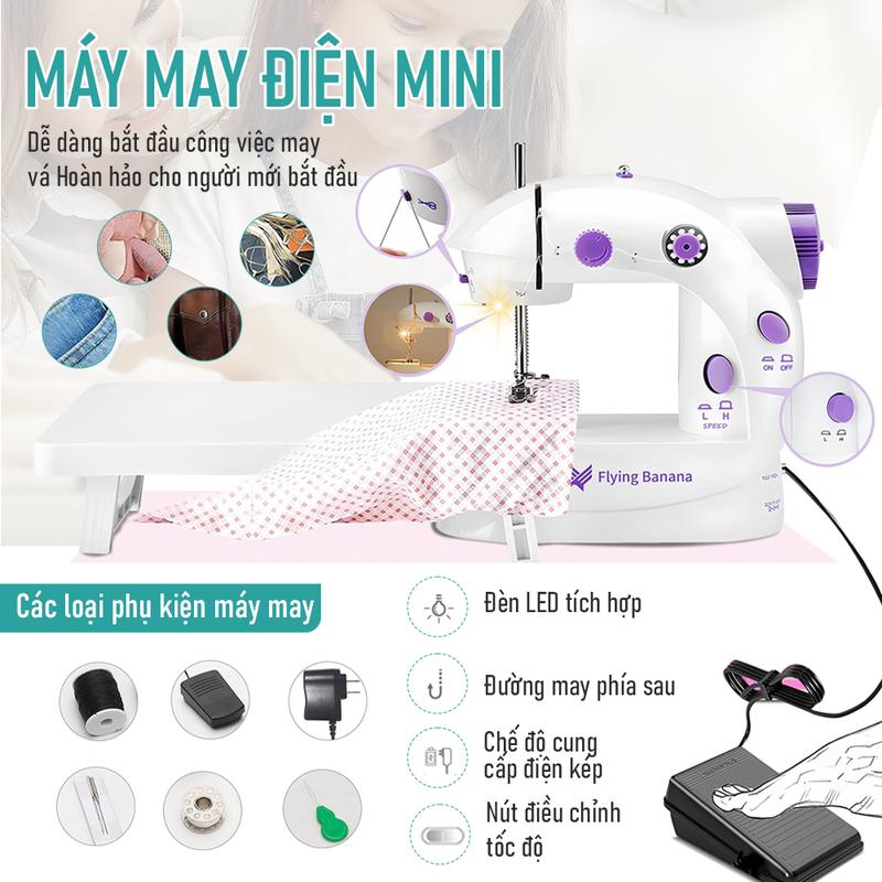 Máy May mini ,Máy Khâu Gia Đình nhỏ gọn khâu vá trong gia đình