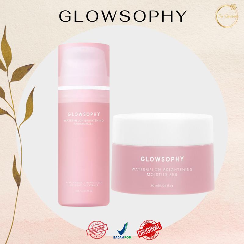 [Promo] Glowsophy Watermelon Brightening Moisturizer 100g 30g Skin Barrier Niacinamide Gel Day and Night Skincare 4UR 0