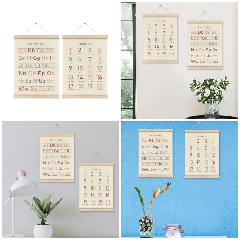 Educational Wall Hanging Decors Set of 2 Alphabets and Numbe - TikTok ...