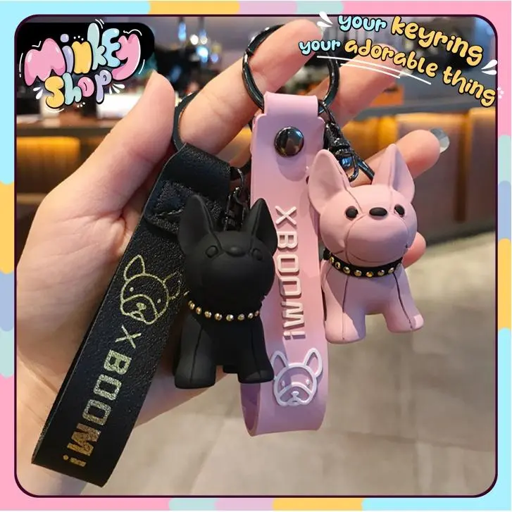 Móc Khóa Đẹp Chó Bull phụ kiện Túi Xách dễ thương-Minkey