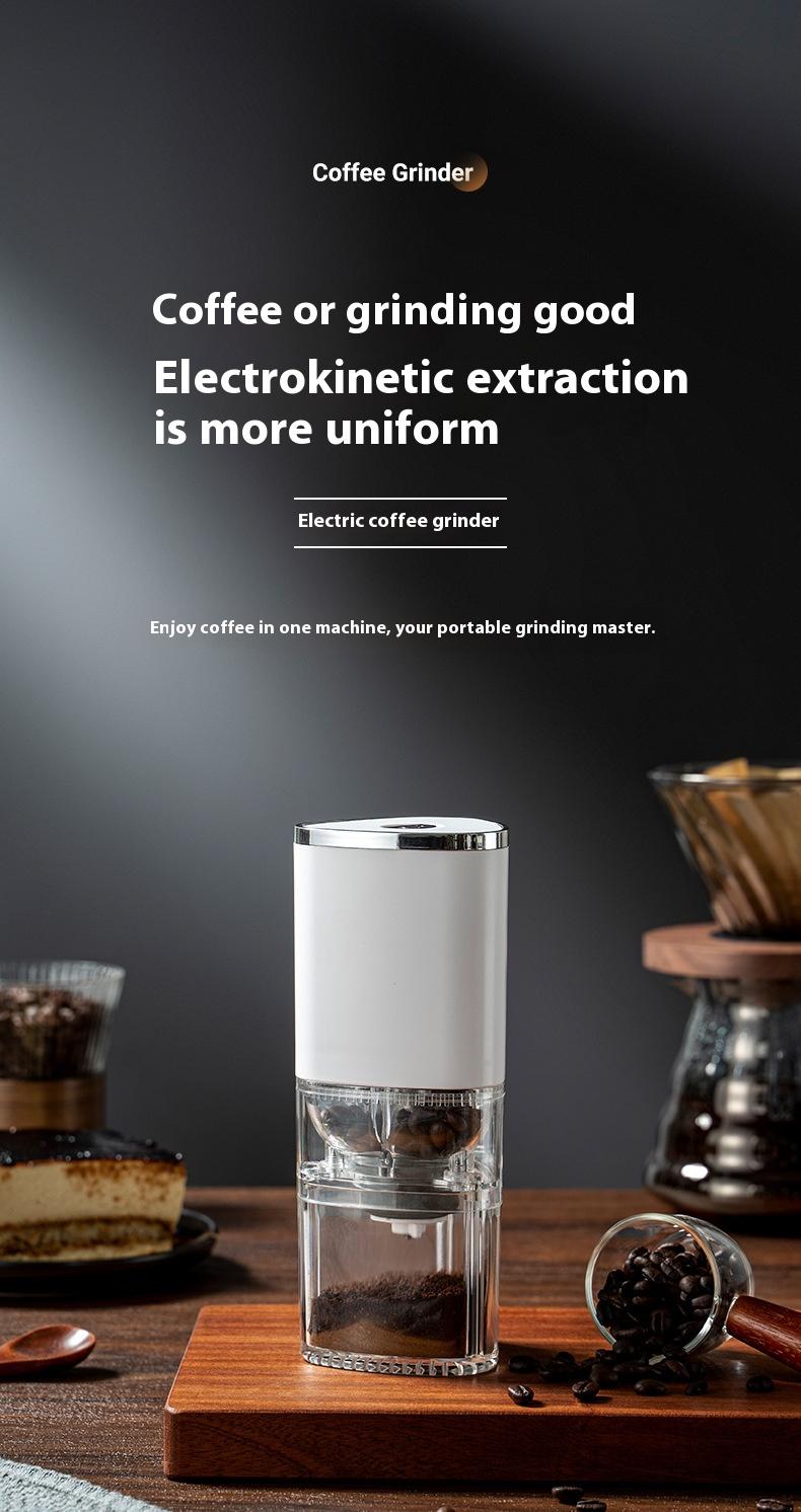 Product Introduction of Electric Coffee Bean Grinder Ultra-Fine Powder Machine Household Small Automatic Grinder Hand-Cranked Cross-Border Coffee Machine 0