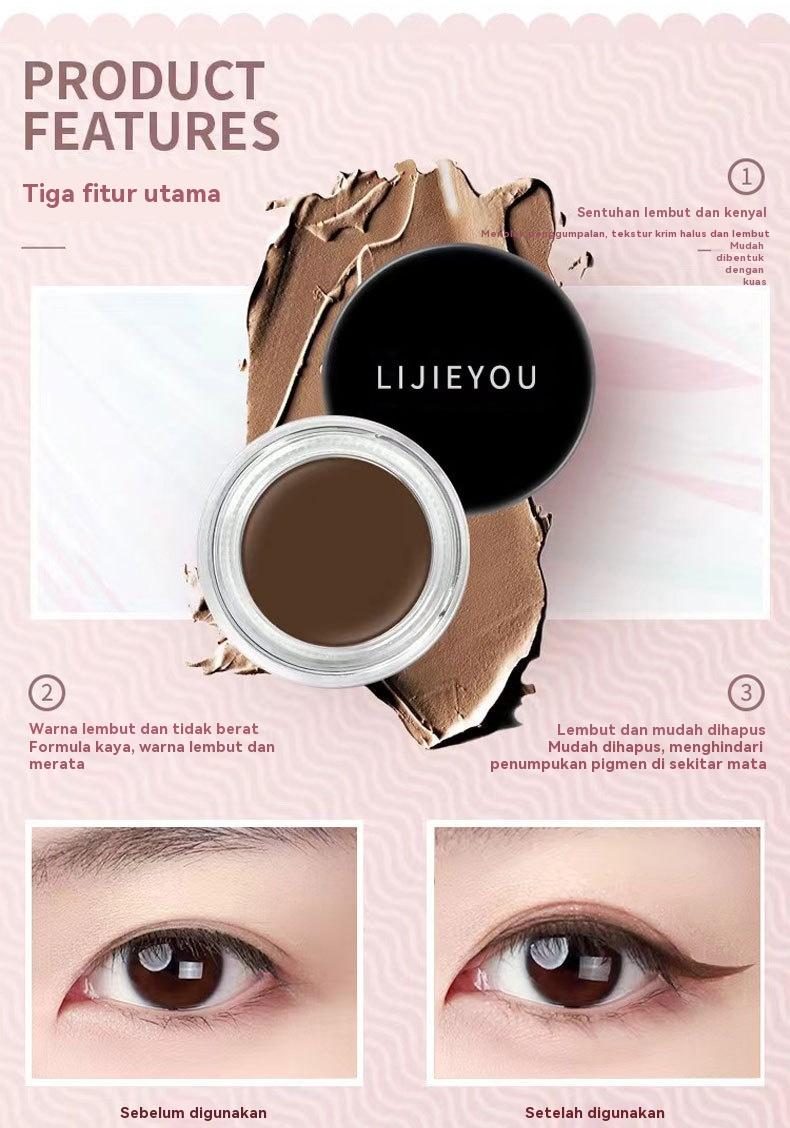MUSIC FLOWER 2-in-1 Eyebrow & Eyeliner Gel 24H Natural Look Finish Oil Control Waterproof Smudge Proof Tahan Lama：MUSIC FLOWER