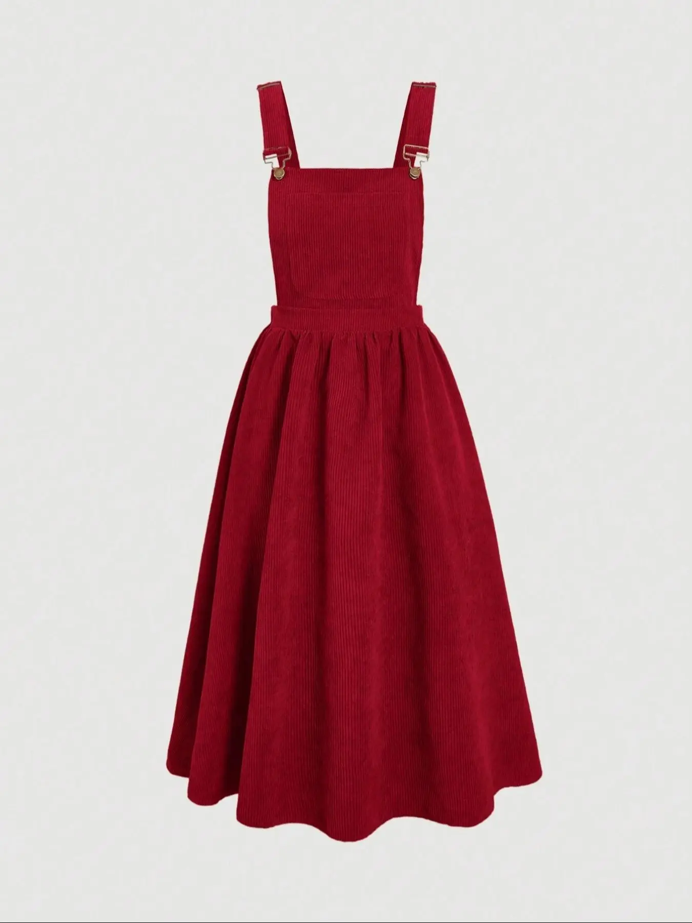 Women's Solid Color Ribbed Dress, Casual Fashion Sleeveless Dress for Spring & Fall, Women's Clothing for Daily Wear