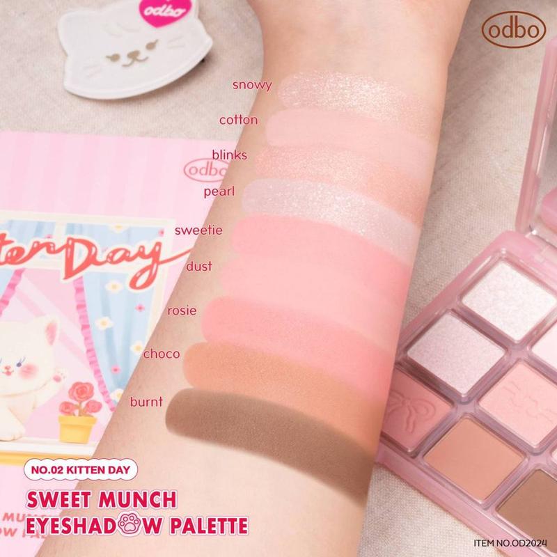Product Introduction of Bảng Phấn Mắt Odbo 9 Ô- OD2024 SWEET MUNCH EYESHADOW PALETTE 18