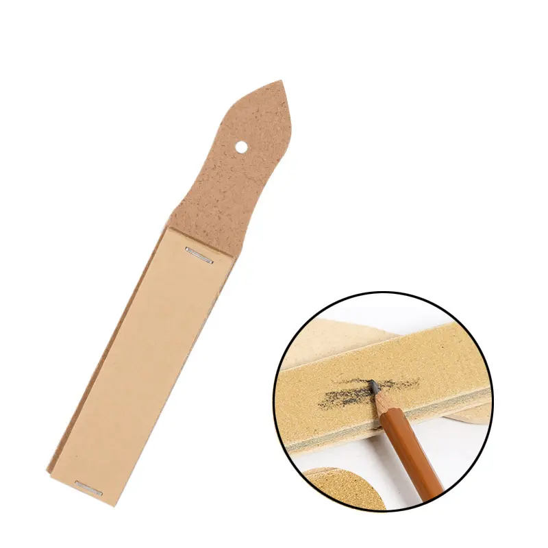 2 Pcs Sketch Pencil Sandpaper Board Drawing Pencil Polishing Pen Tip Sandpaper Color Powder Paper Rub Brush Sharpening Sandpaper