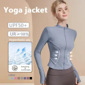 Yoga Jacket Women Sun-protective Top Anti UV UPF 50+ Breathable Quick Dry Running Sport