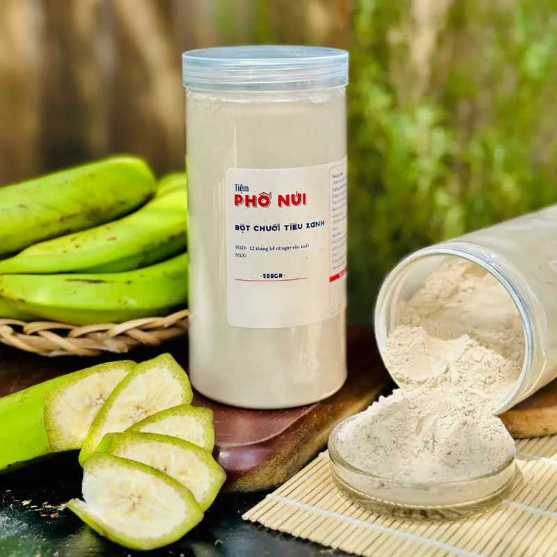 Combo 2 Hũ Bột Chuối Tiêu Xanh 500gram/Hũ [Tặng kèm 0,5L Mật Ong Hoa Cà Phê] - Tiệm Phố Núi 3