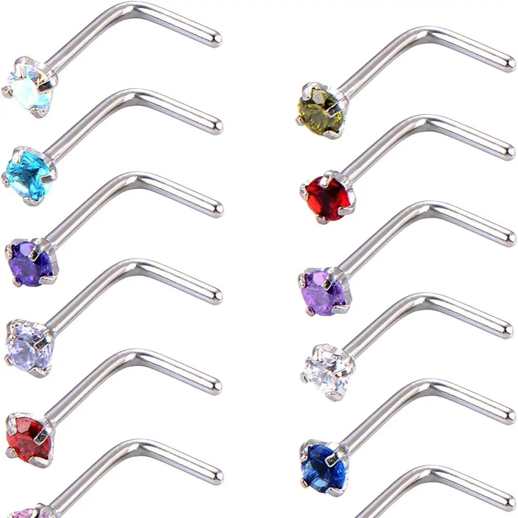Anting Nostril Piercing (Tindik Hidung) Standart Elegan Varian Warna